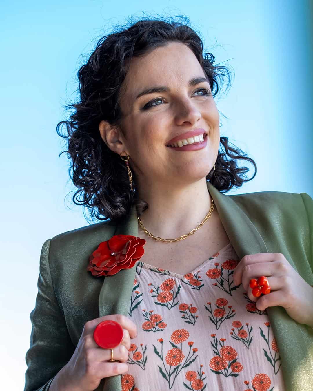 Broche (04) rood - Afbeelding 2