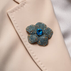Broche (01) azuurblauw - Afbeelding 2