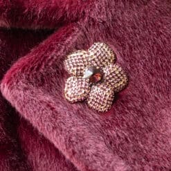 Broche (01) bordeaux - Afbeelding 4