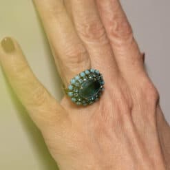 Ring (26strass) turquoise - Afbeelding 2