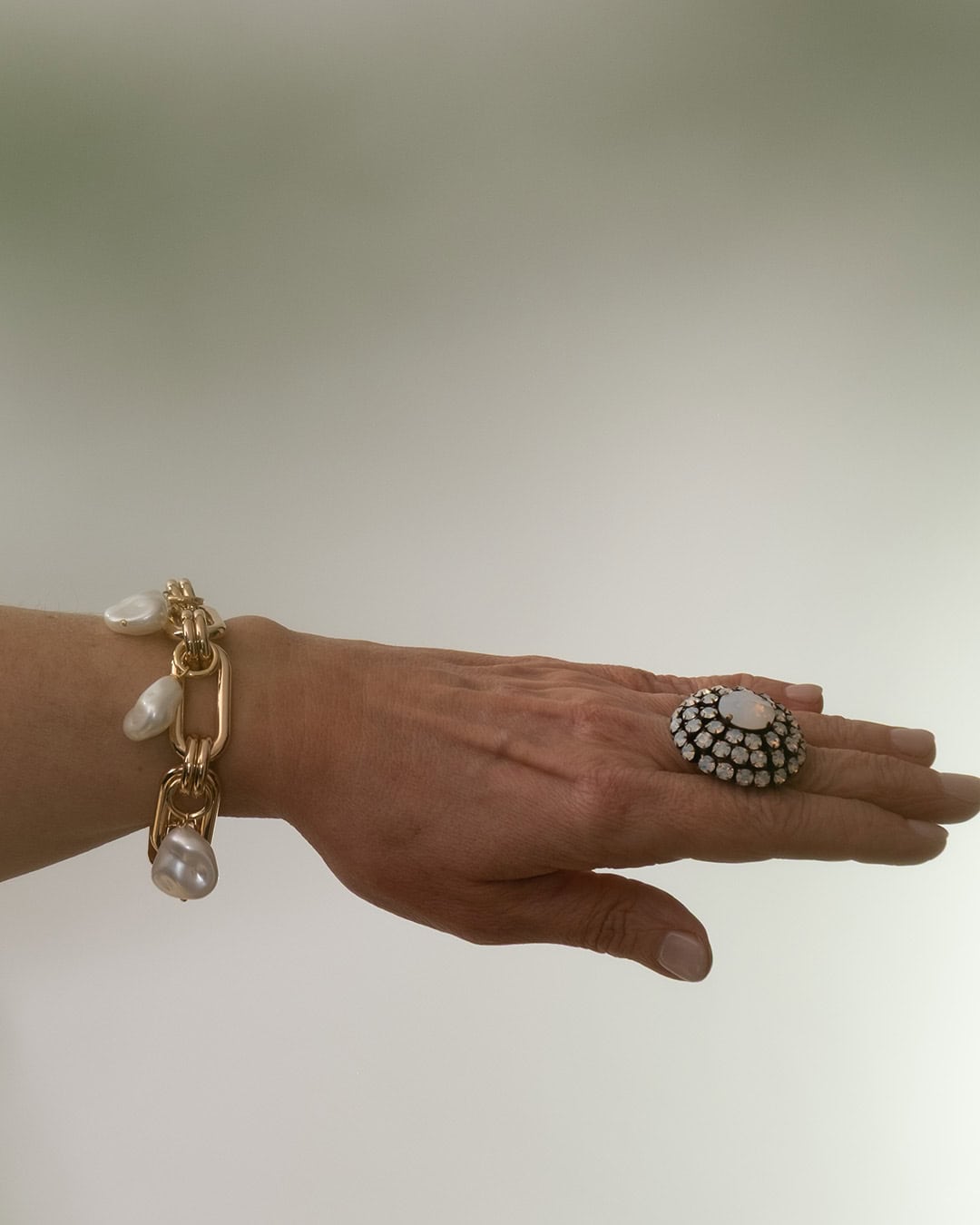 Ring (26strass) wit - Afbeelding 2