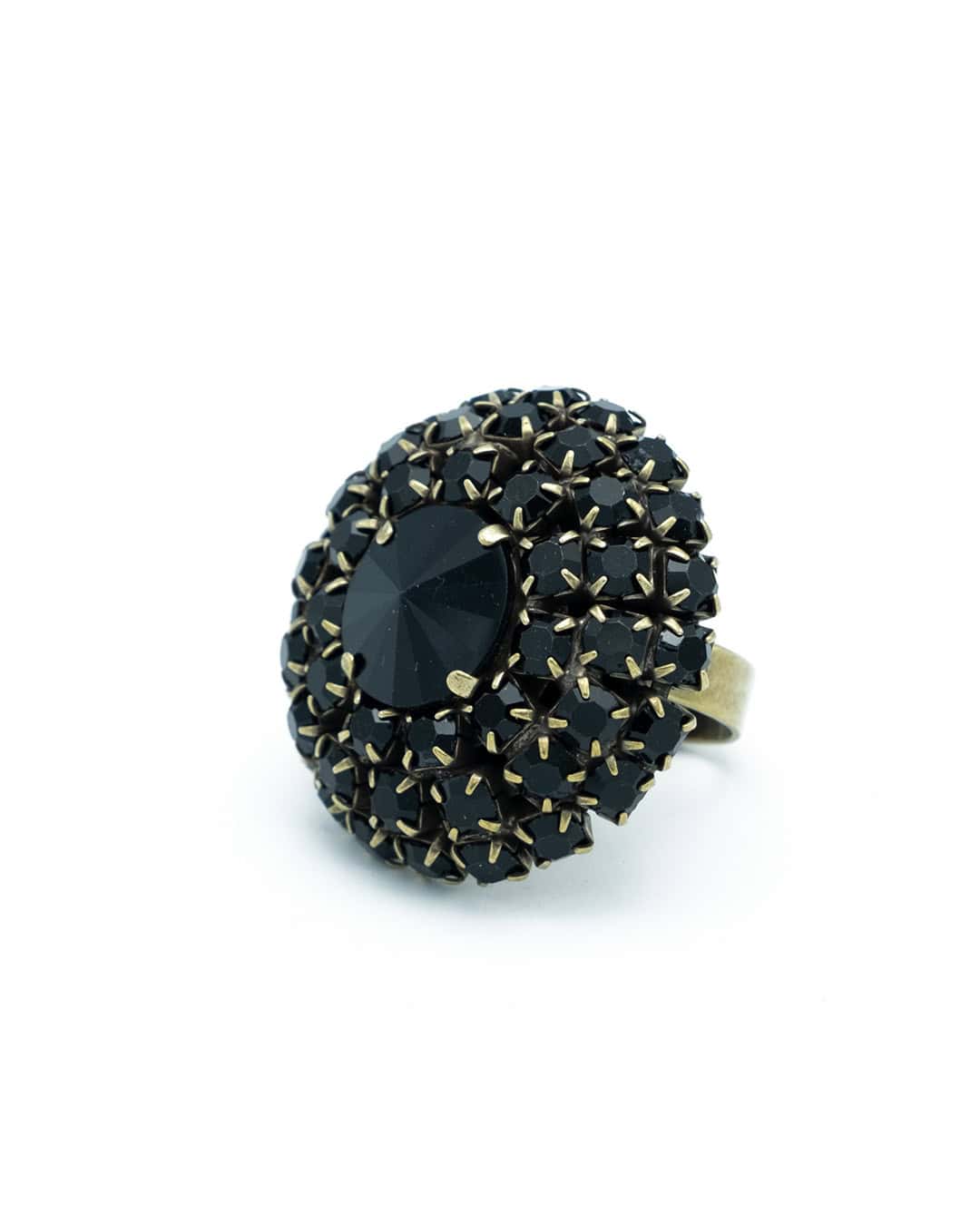 Ring (26strass) zwart